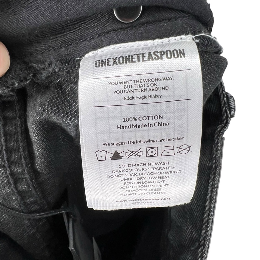 NWT One X Oneteaspoon Black Awesome Baggies Relaxed Rolled Distressed Cuff 26 - Picture 5 of 8